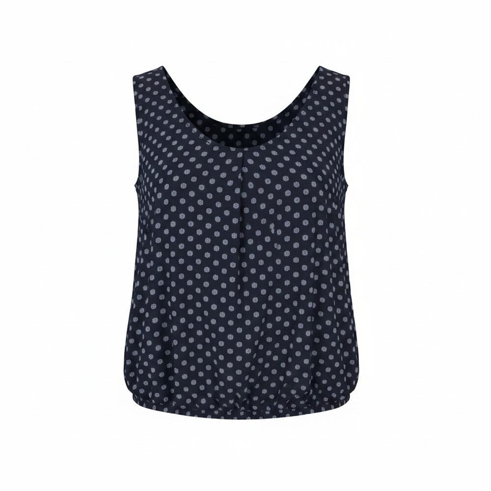 Collective Concepts Navy Print Sleeveless Blouse 3X